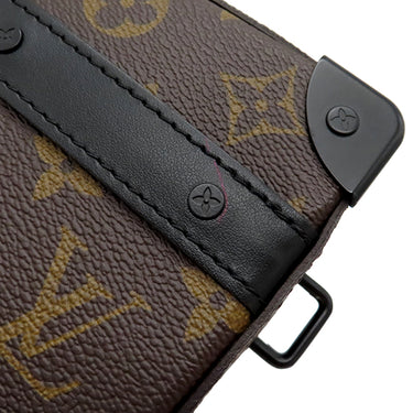 ルイヴィトン LOUIS VUITTON ハンドル ソフトトランク M45935 モノグラムマカサー モノグラムマカサー ショルダーバッグ マットブラック金具 茶 黒