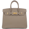 エルメス HERMES バーキン25 エトゥープ トゴ ハンドバッグ ゴールド金具 新品 未使用 グレージュ