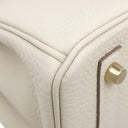 エルメス HERMES バーキン30 クレ トゴ ハンドバッグ ゴールド金具 新品 未使用 オフホワイト