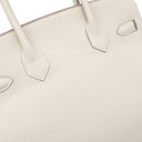 エルメス HERMES バーキン30 クレ トゴ ハンドバッグ ゴールド金具 新品 未使用 オフホワイト