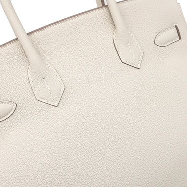 エルメス HERMES バーキン30 クレ トゴ ハンドバッグ ゴールド金具 新品 未使用 オフホワイト