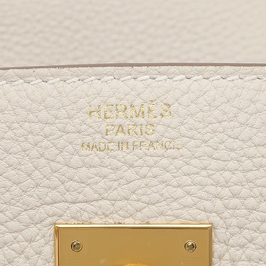 エルメス HERMES バーキン30 クレ トゴ ハンドバッグ ゴールド金具 新品 未使用 オフホワイト
