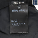 ミュウミュウ MIU MIU ストライプ 5HC179 ブルー コットン 14038 キャップ 帽子
