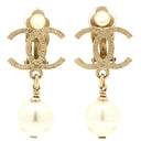 シャネル CHANEL ココマーク パール ゴールド GP フェイクパール イヤリング スウィング