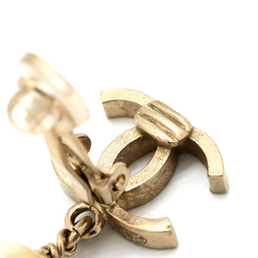 シャネル CHANEL ココマーク パール ゴールド GP フェイクパール イヤリング スウィング