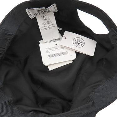 エルメス HERMES ネヴァダ セルジュ ブラック コットン #59 キャスケット 新品 未使用 黒
