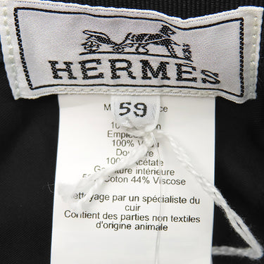エルメス HERMES ネヴァダ セルジュ ブラック コットン #59 キャスケット 新品 未使用 黒