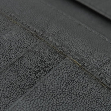 ボッテガヴェネタ BOTTEGA VENETA イントレチャート ブラック×ブラウン×カーキ レザー 長財布 黒 茶 緑 二つ折り 札入れ