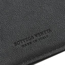 ボッテガヴェネタ BOTTEGA VENETA イントレチャート ブラック×ブラウン×カーキ レザー 長財布 黒 茶 緑 二つ折り 札入れ