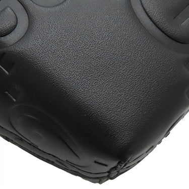 グッチ GUCCI GG スーパーミニバッグ 790133 ブラック レザー 2WAYバッグ ゴールド金具 黒 ハンドバッグ ショルダー