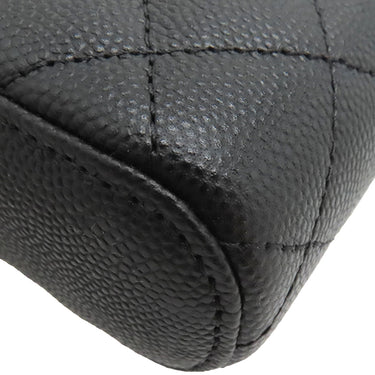 シャネル CHANEL マトラッセ スモール バニティバッグ AP1466 ブラック キャビアスキン ショルダーバッグ ゴールド金具 チェーンショルダー ヴァニティ 黒