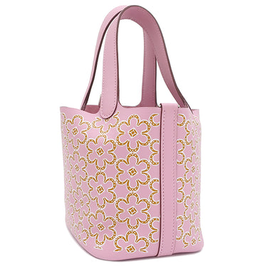 エルメス HERMES ピコタンロック ミクロ ラッキーデイジー モーヴシルベストル×キュイーブル×ブラン スイフト ハンドバッグ シルバー金具 新品 未使用