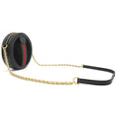グッチ GUCCI オフィディア GG ミニ ラウンド 550618 ブラック スウェード パテントレザー ショルダーバッグ ゴールド金具 チェーンショルダー シェリーライン