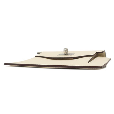 エルメス HERMES ケリーポケット コンパクト ナタ ヴォーエプソン コインケース シルバー金具 アイボリー