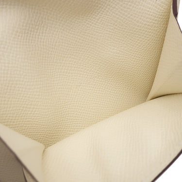 エルメス HERMES ケリーポケット コンパクト ナタ ヴォーエプソン コインケース シルバー金具 アイボリー