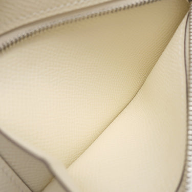 エルメス HERMES ケリーポケット コンパクト ナタ ヴォーエプソン コインケース シルバー金具 アイボリー