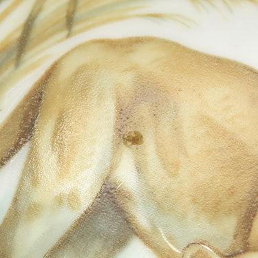 エルメス HERMES アッシュトレイ 灰皿 ライオン ブラウン 陶磁器 雑貨 茶 小物入れ