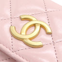 シャネル CHANEL マトラッセ ミニチェーンクラッチ AP2848 ピンク レザー チェーンウォレット ヴィンテージ金具 チェーンショルダー