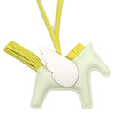 エルメス HERMES ロデオPM ペガサス ヴェールフィズ×ライム×ニューホワイト アニューミロ バッグチャーム 薄緑 黄緑 白