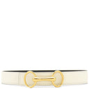 エルメス HERMES エリタージュ #85 ナタ×ブラック ヴォースイフト ヴォーエプソン #85 ベルト ゴールド金具 アイボリー 黒 リバーシブル