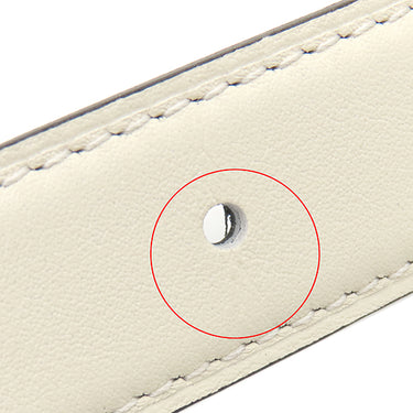 エルメス HERMES エリタージュ #85 ナタ×ブラック ヴォースイフト ヴォーエプソン #85 ベルト ゴールド金具 アイボリー 黒 リバーシブル