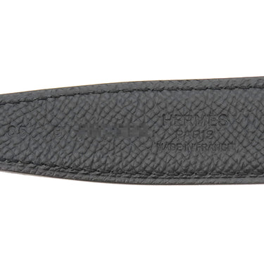 エルメス HERMES エリタージュ #85 ナタ×ブラック ヴォースイフト ヴォーエプソン #85 ベルト ゴールド金具 アイボリー 黒 リバーシブル
