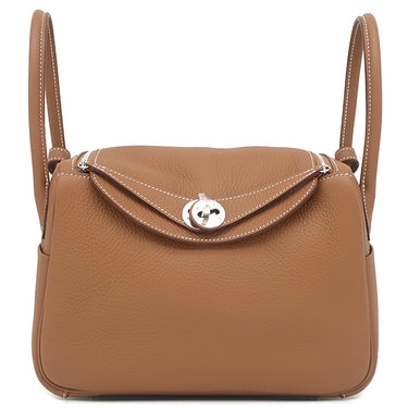 エルメス HERMES リンディ26 ゴールド トリヨンクレマンス 2WAYバッグ シルバー金具 新品 未使用 茶