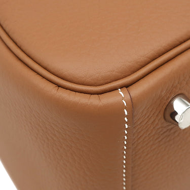 エルメス HERMES リンディ26 ゴールド トリヨンクレマンス 2WAYバッグ シルバー金具 新品 未使用 茶