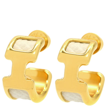 エルメス HERMES オランプ PM クレ ヴォーエプソン GP ピアス イエローゴールドプレーテッド