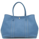 エルメス HERMES ガーデンパーティーPM アズール ネゴンダ トートバッグ シルバー金具 青 水色