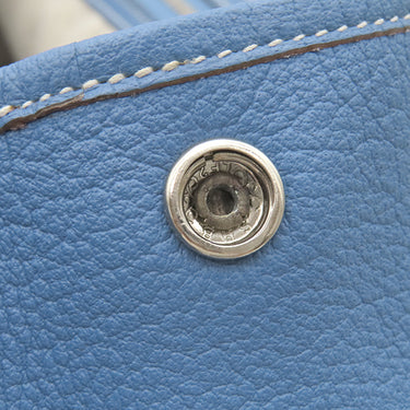 エルメス HERMES ガーデンパーティーPM アズール ネゴンダ トートバッグ シルバー金具 青 水色