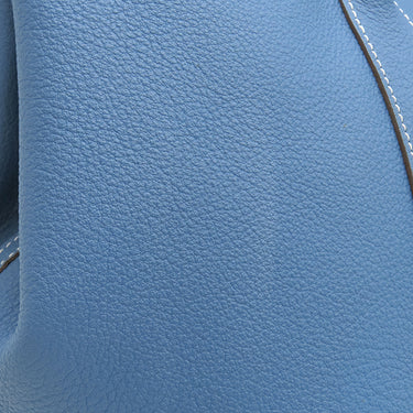 エルメス HERMES ガーデンパーティーPM アズール ネゴンダ トートバッグ シルバー金具 青 水色