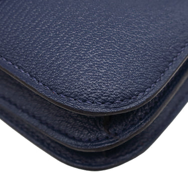 エルメス HERMES コンスタンス3 ミニ ミロワール ヴェルソ ブルーネイビー×ルージュクー シェーブル ショルダーバッグ シルバー金具 新品 未使用 紺 赤 バイカラー