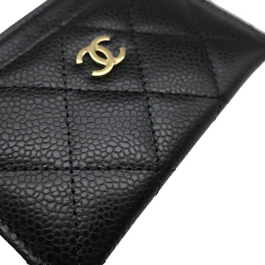 シャネル CHANEL クラシック AP0213 ブラック キャビアスキン カードケース ゴールド金具 黒 パスケース