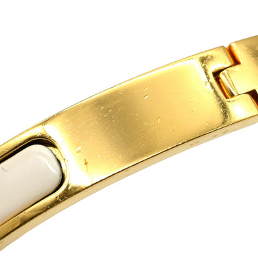 エルメス HERMES ミニ クリック ケリー イエローゴールド×クリーム GP エナメル ブレスレット エナメルブレスレット