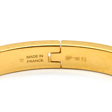 エルメス HERMES ミニ クリック ケリー イエローゴールド×クリーム GP エナメル ブレスレット エナメルブレスレット