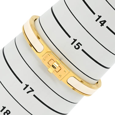 エルメス HERMES ミニ クリック ケリー イエローゴールド×クリーム GP エナメル ブレスレット エナメルブレスレット