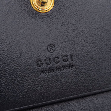 グッチ GUCCI ホースビット 1955 カードケース 621887 ベージュ×ネイビー キャンバス レザー 二つ折り財布 ゴールド金具 紺 コンパクトウォレット