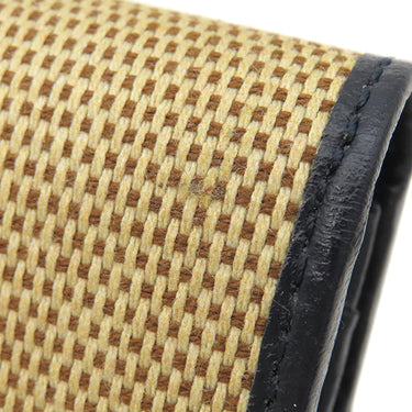 グッチ GUCCI ホースビット 1955 カードケース 621887 ベージュ×ネイビー キャンバス レザー 二つ折り財布 ゴールド金具 紺 コンパクトウォレット