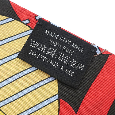 エルメス HERMES ツイリー ルージュ×エベンヌ×マルチカラー シルク スカーフ 【LES MURMURES DE LA FORET/森のささやき】