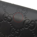 グッチ GUCCI グッチシマ 431727 ブラック レザー 長財布 シルバー金具 黒