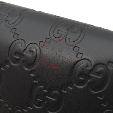 グッチ GUCCI グッチシマ 431727 ブラック レザー 長財布 シルバー金具 黒