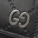 グッチ GUCCI グッチシマ 431727 ブラック レザー 長財布 シルバー金具 黒