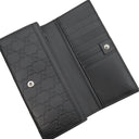 グッチ GUCCI グッチシマ 431727 ブラック レザー 長財布 シルバー金具 黒
