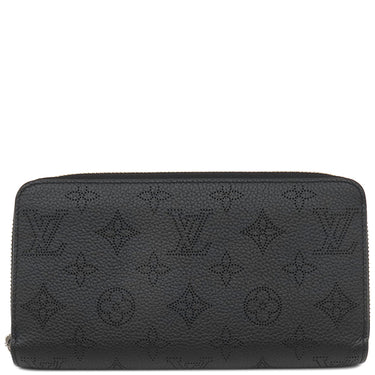 ルイヴィトン LOUIS VUITTON ジッピー ウォレット M61867 ノワール モノグラムマヒナ 長財布 シルバー金具 黒 ラウンドファスナー