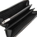 ルイヴィトン LOUIS VUITTON ジッピー ウォレット M61867 ノワール モノグラムマヒナ 長財布 シルバー金具 黒 ラウンドファスナー