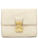 ルイヴィトン LOUIS VUITTON ポルトフォイユ メティス コンパクト M81071 クレーム モノグラムアンプラントレザー 三つ折り財布 ゴールド金具 白 オフホワイト