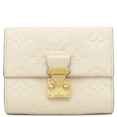 ルイヴィトン LOUIS VUITTON ポルトフォイユ メティス コンパクト M81071 クレーム モノグラムアンプラントレザー 三つ折り財布 ゴールド金具 白 オフホワイト