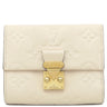 ルイヴィトン LOUIS VUITTON ポルトフォイユ メティス コンパクト M81071 クレーム モノグラムアンプラントレザー 三つ折り財布 ゴールド金具 白 オフホワイト