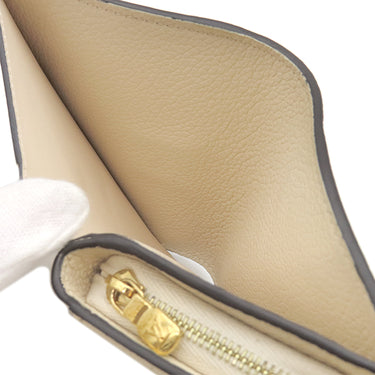 ルイヴィトン LOUIS VUITTON ポルトフォイユ メティス コンパクト M81071 クレーム モノグラムアンプラントレザー 三つ折り財布 ゴールド金具 白 オフホワイト